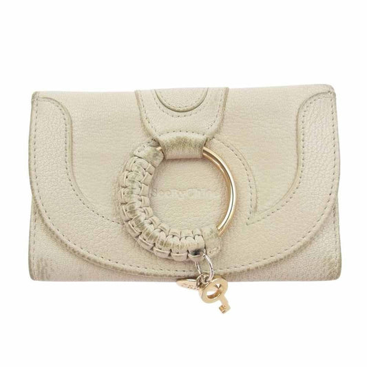 SEE BY CHLOE 9P7783-P305 HANA HANAKI TRI-FOLD LEATHER WALLET WITH Used LIFE-0