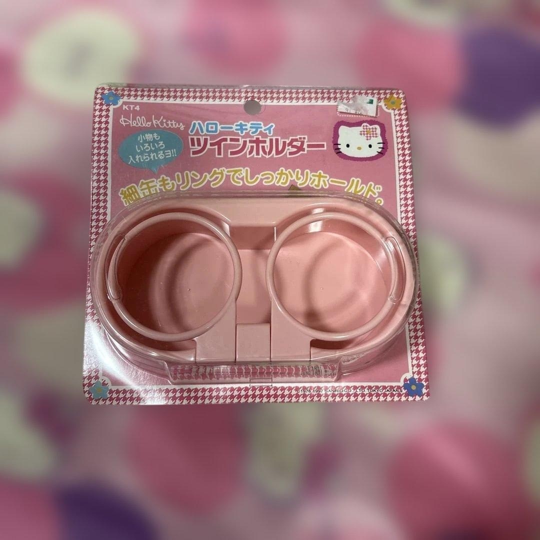Rare Sanrio Hello Kitty drink holder, made in 1997, car accessory.