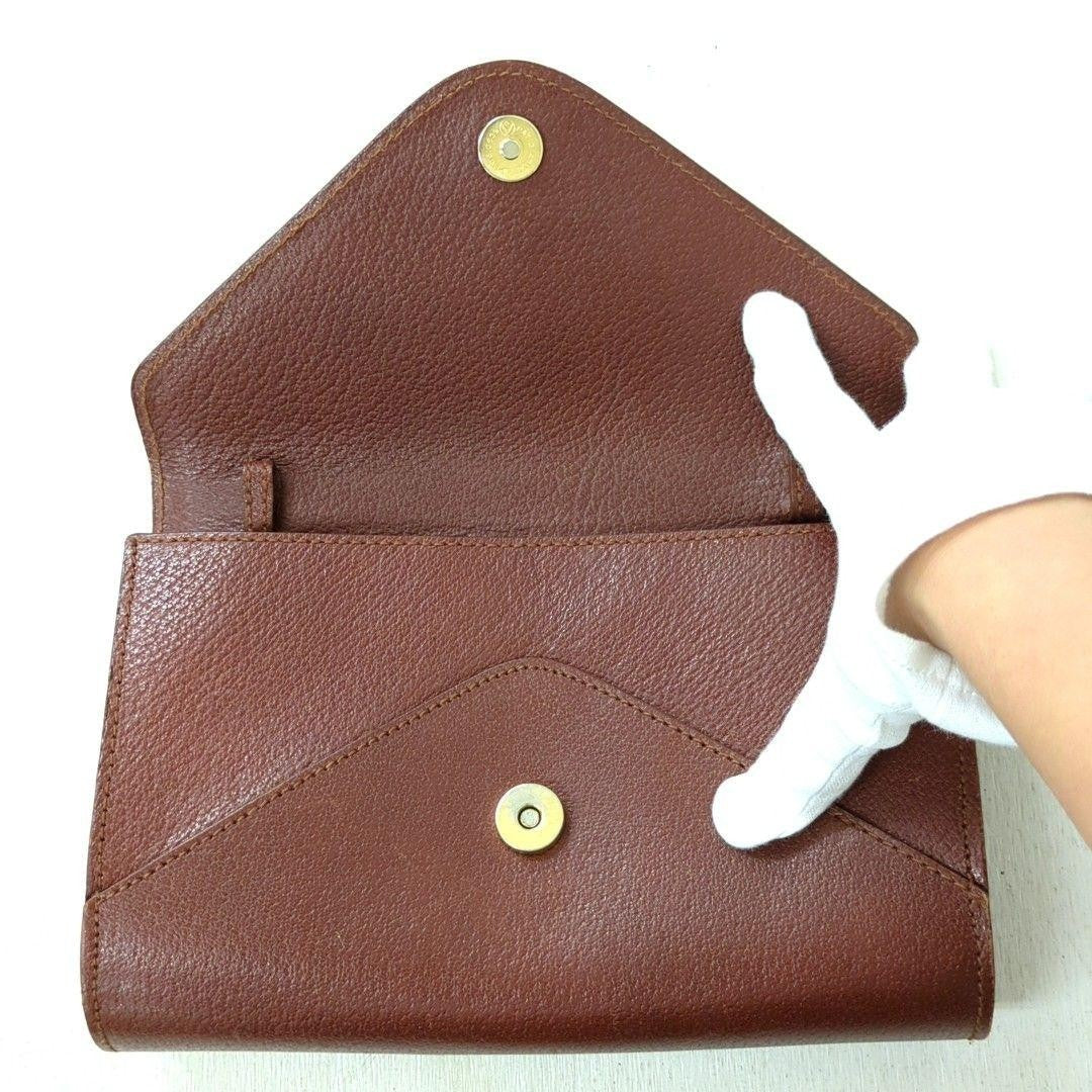 Ralph Lauren Leather Clutch Bag Red Brown Women Limited Edition Rare Model VHTF