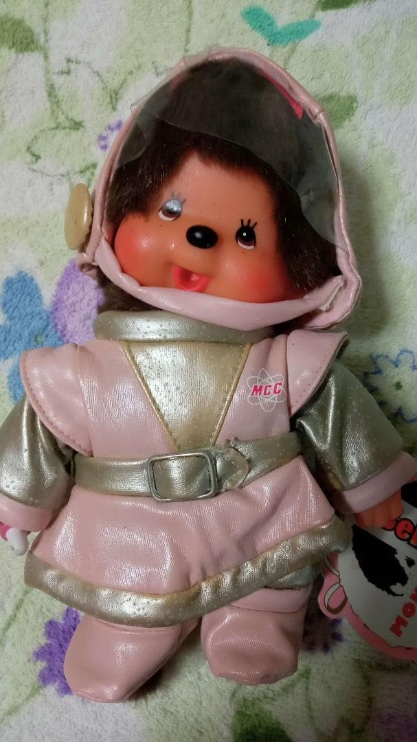 Rare Monchhichi 30th Anniversary Space Suit Boy Girl Set Sekiguchi Deterioration