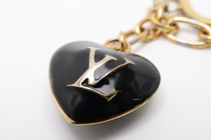 Authentic Louis Vuitton Bijoux Sac Cool Heart Charm Amaranth Key ring M65757