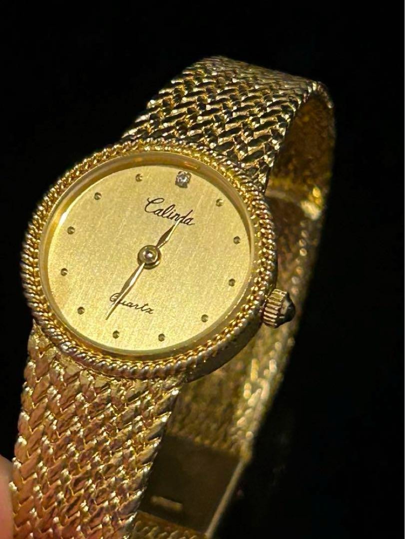 Calinda Analog Quartz Women Women'S Watch Gold Vintage 338636416