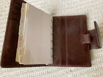 Kate Spade Genuine Leather Planner with Ruler Refills, Brown