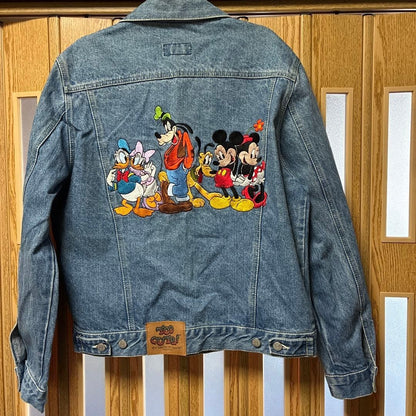 Disney Too Cute Embroidered Denim Jacket L Made in USA Rare Vintage