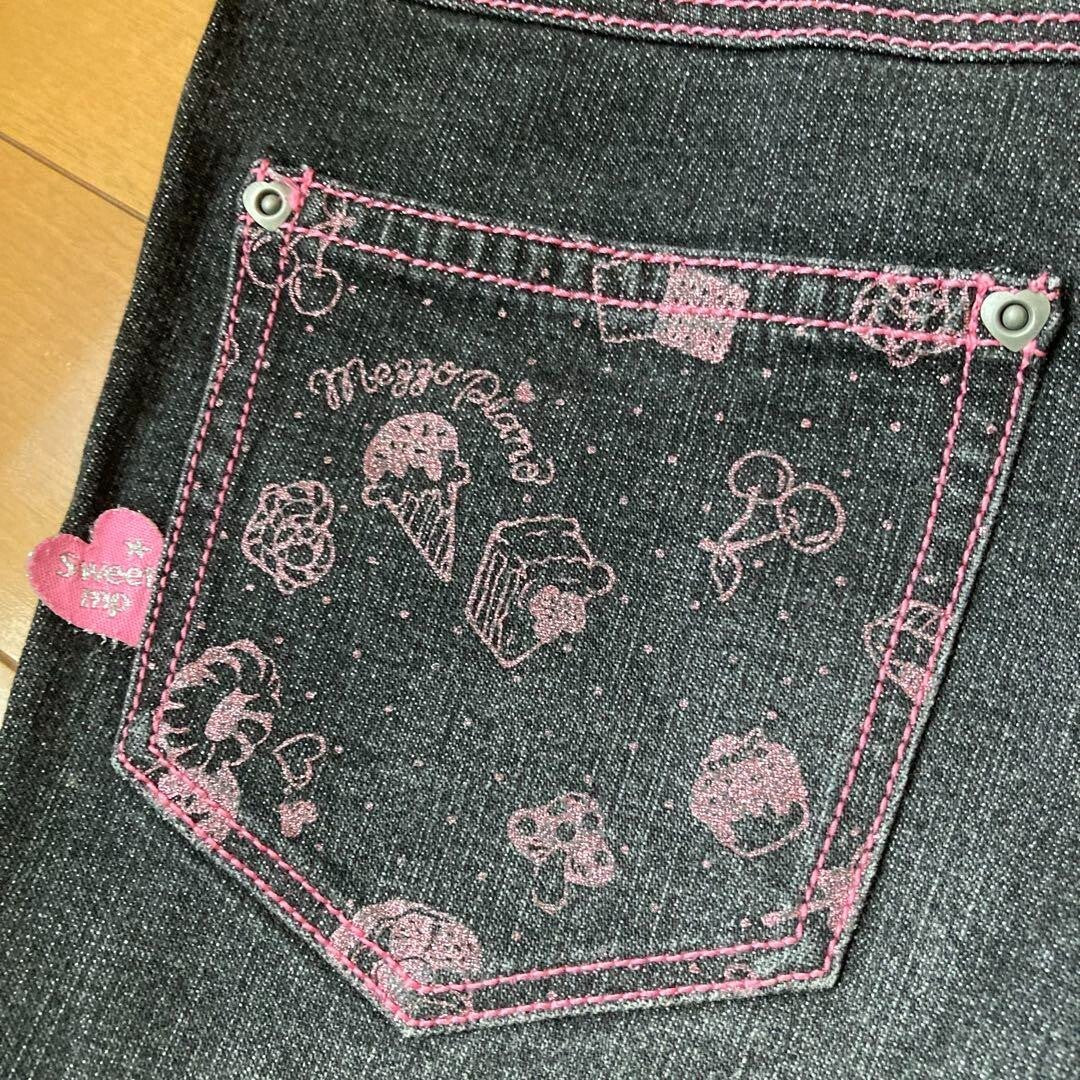 Mezzo Piano m424 Kids Denim Pants Retro Embroidered Cute Used