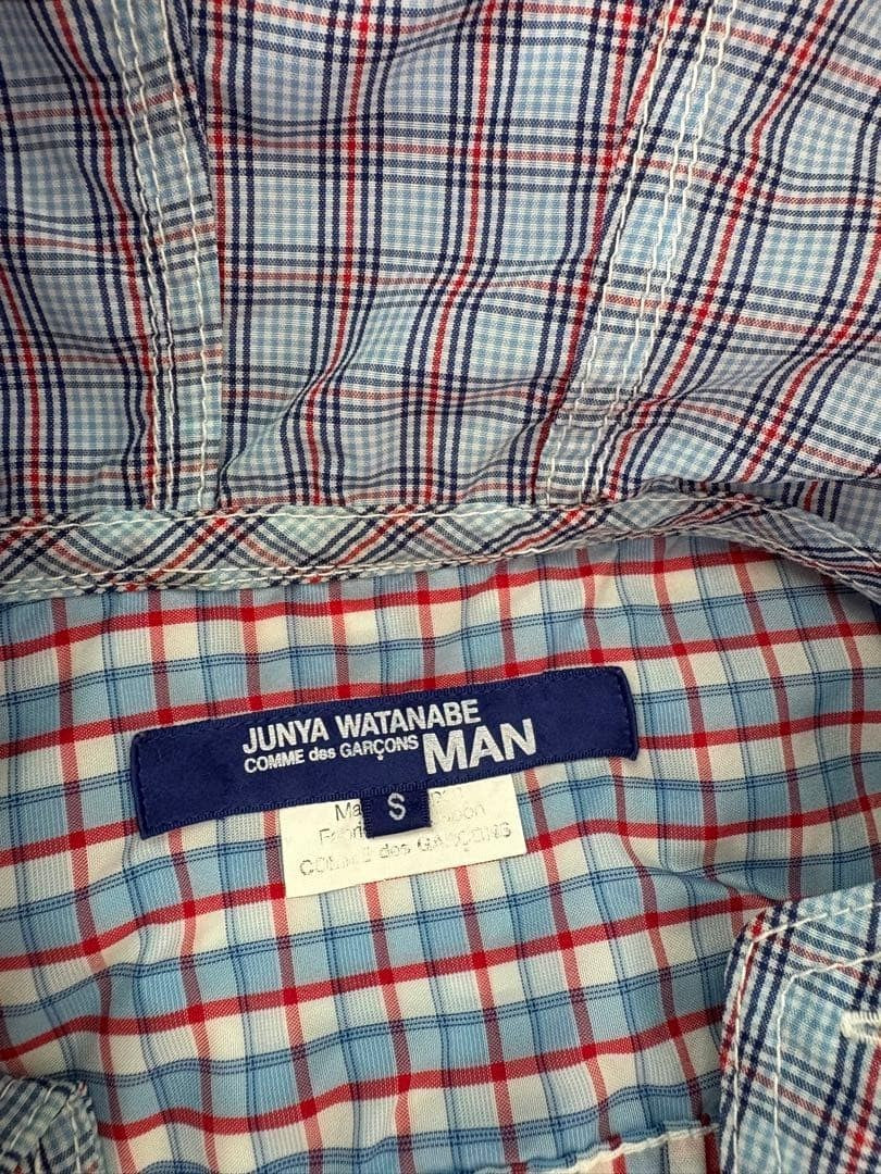 Junya Watanabe Man Nylon Patchwork Checkered Jacket Men's Outerwear Size JP-S