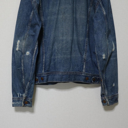 2000s EZRA FITCH Denim Jacket Distressed Turkey Made M