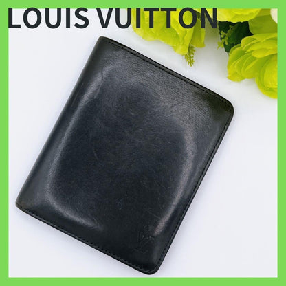 LOUIS VUITTON Nomade 10 Credit Bifold Wallet Leather Black M85013 from Japan