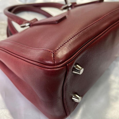 COACH 9421 Vintage 2Way Shoulder Bag Leather Wine Red Handbag Authentic