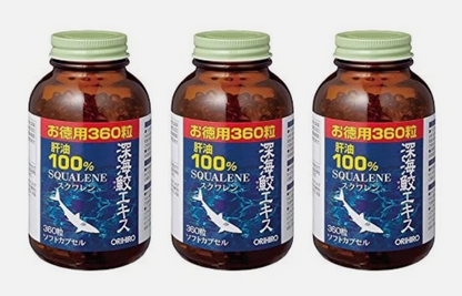 Orihiro Squalene Supplement Deep Sea Shark Extract 360 Capsules 3 Bottles Japan
