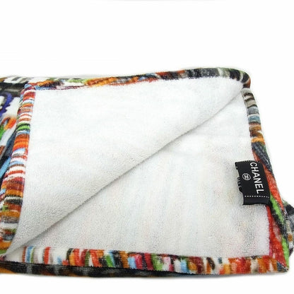 Chanel Authentic Large Beach Bath Towel 100% Cotton Multicolor Fringe 180x133cm