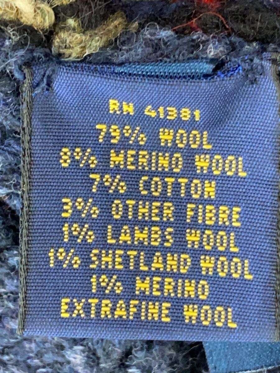Polo Ralph Lauren Iconic Patchwork Cardigan Shawl Collar Aztec Size M Used