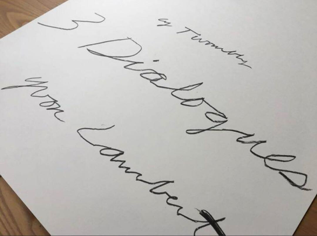 Cy Twombly 1977 Design " Three Dialogues " Exhibition Poster 2021 Print New