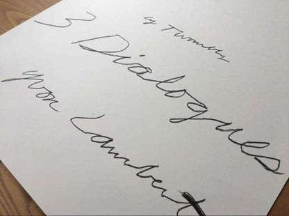 Cy Twombly 1977 Design " Three Dialogues " Exhibition Poster 2021 Print New