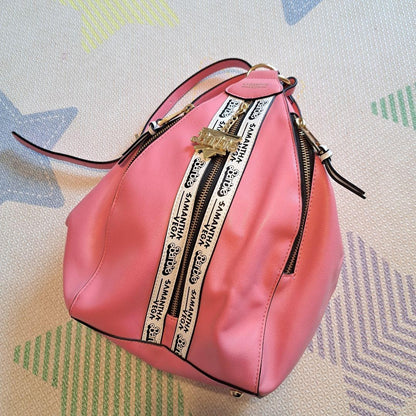Samantha Thavasa Barbie Pink Leather 2Way Backpack Shoulder Bag Authentic