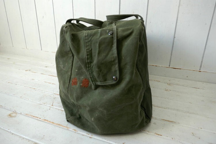 Military US Army USAF LIGHTNING Zipper Vintage Flyers Kit Bag Boston Bag USA