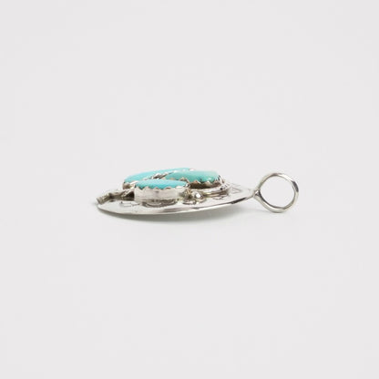 Rare Effie Calavasa Zuni Snake Pendant: Sleeping Beauty Turquoise Vault Find