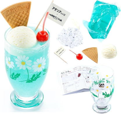Japanese DIY Blue Cream Soda Food Sample Kit Showa Retro Replica
