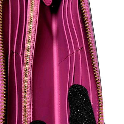 Anya Hindmarch Wallet Pink Leather Round Zipper Smile Limited Edition VHTF Popul