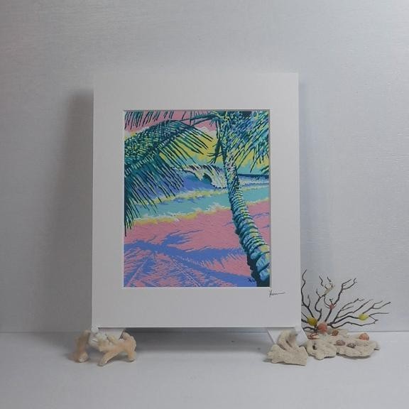 Hawaiian Painting Replica: Pastel Beach Painting Poster picture.