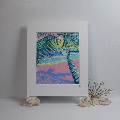Hawaiian Painting Replica: Pastel Beach Painting Poster picture.
