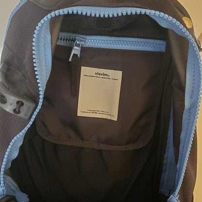 Visvim 20L Backpack Rucksack Black Nylon Suede Blue Zip Bag Rare Japan Used