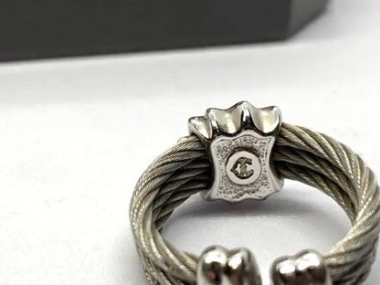 Philippe Charriol Vintage All Wire Ring Free Size Silver 11.5+ Condition B