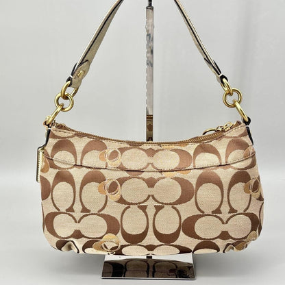 COACH Handbag Signature Turn Lock Brown Y2K Vintage Auth From Japan