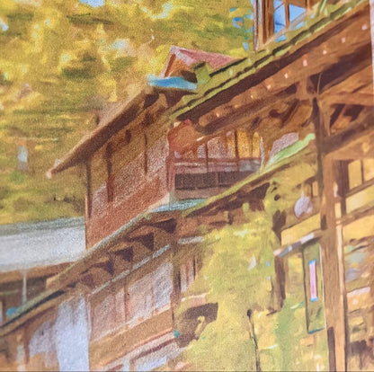 Studio Ghibli Art: "Sekizenkan" framed artwork from Spirited Away.
