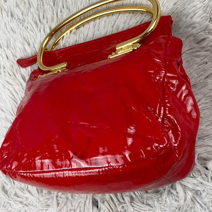 Miu Miu 2way Handbag Shoulder Bag Red Patent Leather 186 Archive Y2K Authentic