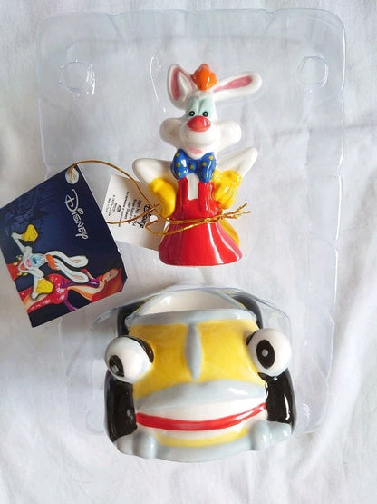 WESTLAND DISNEY Roger Rabbit Cartoon Spin Salt & Pepper Shakers Set New Tag
