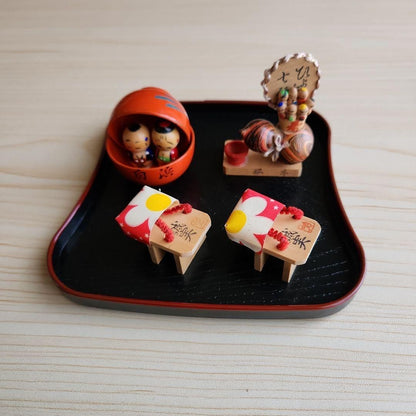 【Showa Retro】Small Souvenirs from About 64 Years Ago - 3 Items - Includes Tray