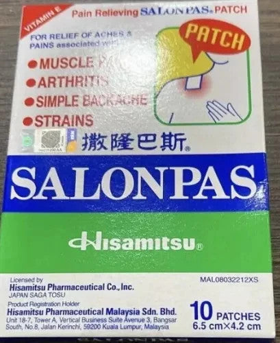 Salonpas Pain Relieving Patch 240 Patches express shipping english manual