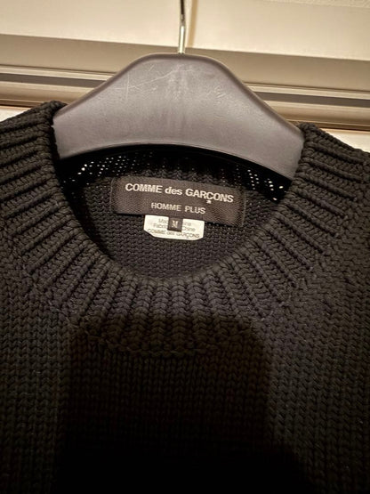 COMME des GARCONS HOMME PLUS 2023AW Fringe Knit Sweater Black M Excellent