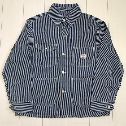 90'S Vintage American Made Pointer Hickory Denim Coveralls Men's #D1911