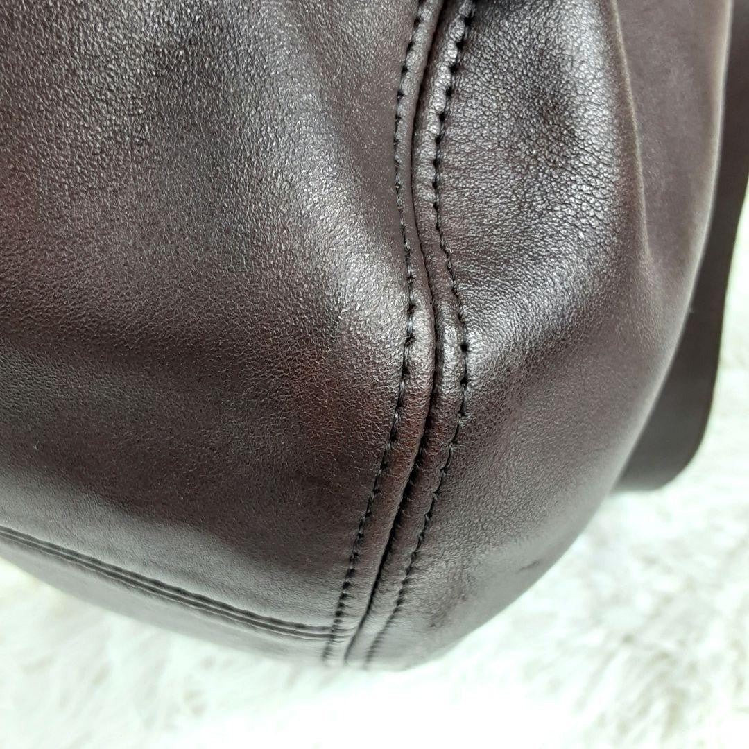 Extremely Rare Made In USA Old Coach 4161 Shoulder Bag Dark Brown Vintage
