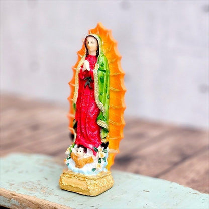 Maria Statue Object Interior Virgin Mary Painted Christ Goods Figure