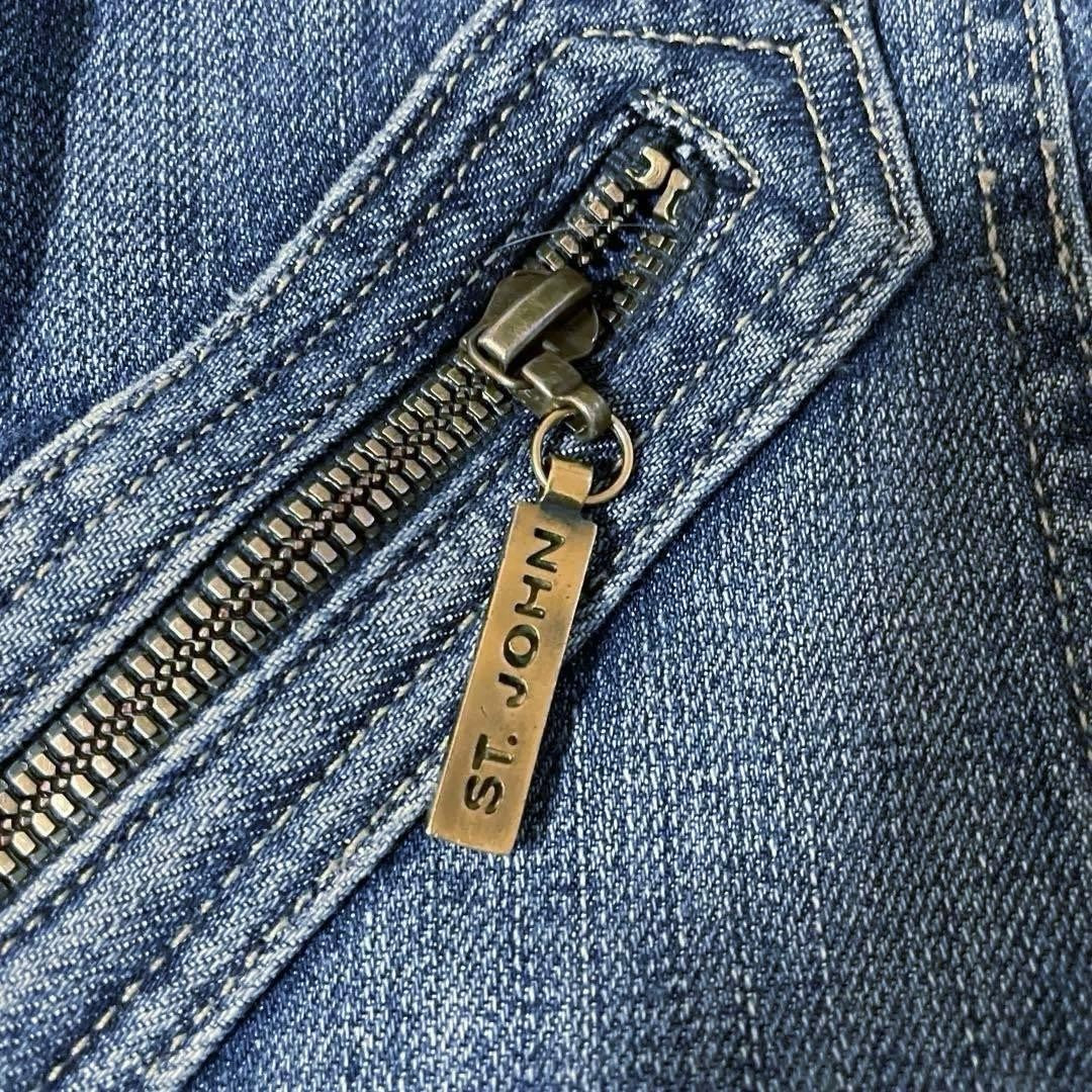 John Varvatos Denim Zip-Up Jacket Blue 4 Pockets Vintage