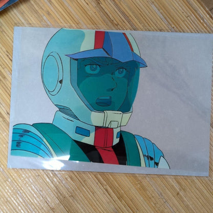 Mobile Suit Gundam Replica Cel "Amuro Ray" with Background Image Good Used Rare