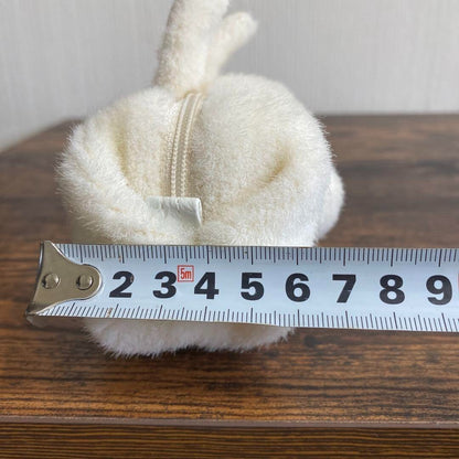 1990's fluffy rabbit pouch white fancy goods new