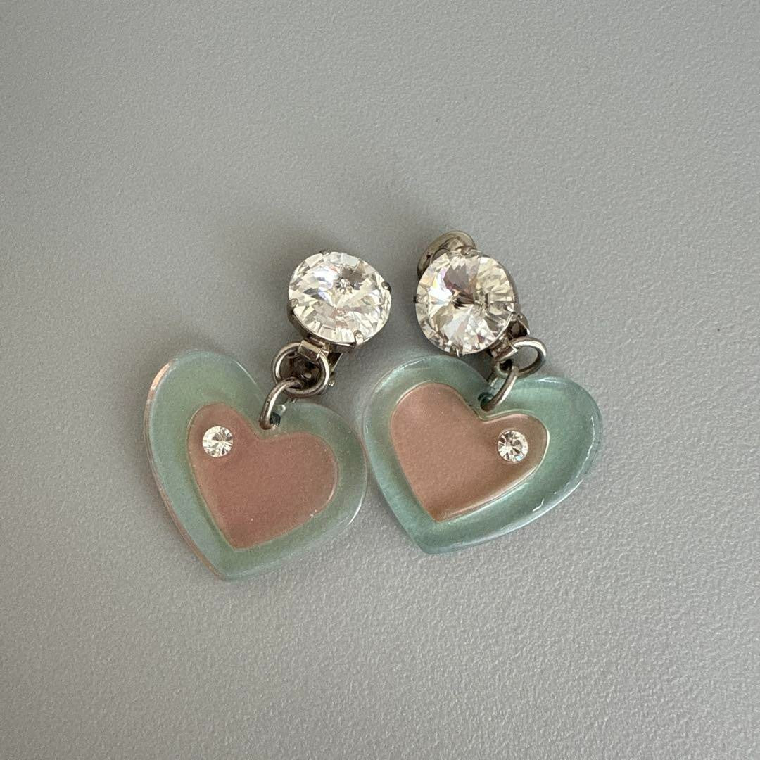 Miu Miu Heart Earrings Designer Limited Edition Luxury Rare Model Women VHTF Pre