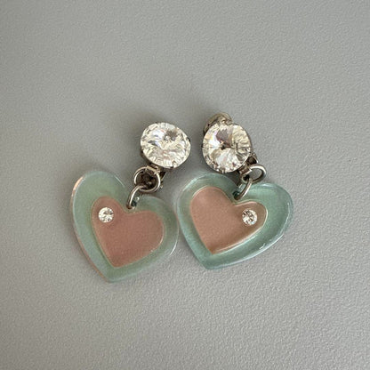 Miu Miu Heart Earrings Designer Limited Edition Luxury Rare Model Women VHTF Pre