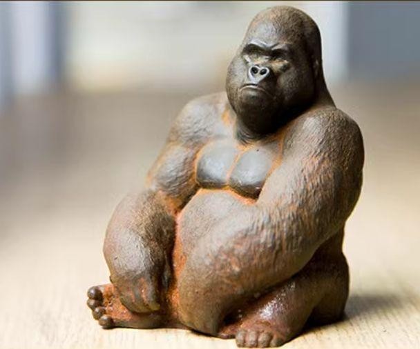 Gorilla Animal Desk Study Living Room Entrance Tea Stand Decorations Crafts Orna