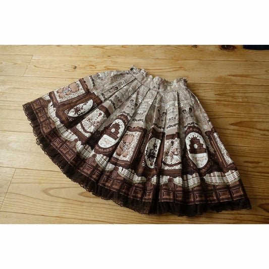 Angelic Pretty Skirt Lolita Fashion Black Cute Frill Japanese Brand