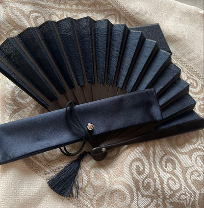 Shiseido Hanatsubaki Folding Fan Sensu w/ Case Box Novelty Unused Japan
