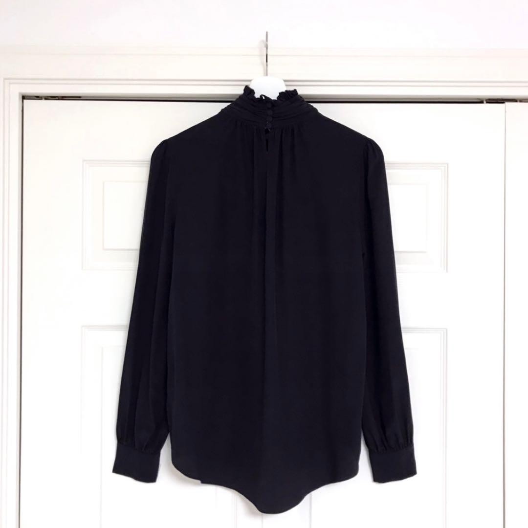 Kate Spade Floral Embroidery Ribbon Silk Blouse Kate Spade