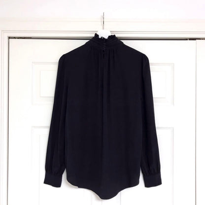 Kate Spade Floral Embroidery Ribbon Silk Blouse Kate Spade