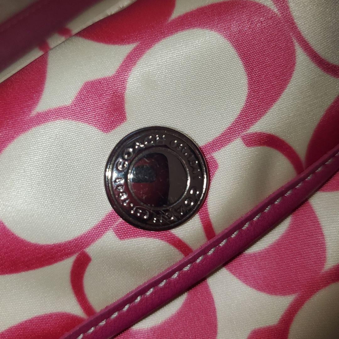 Rare Color COACH Signature Accessory Pouch Pink 13a