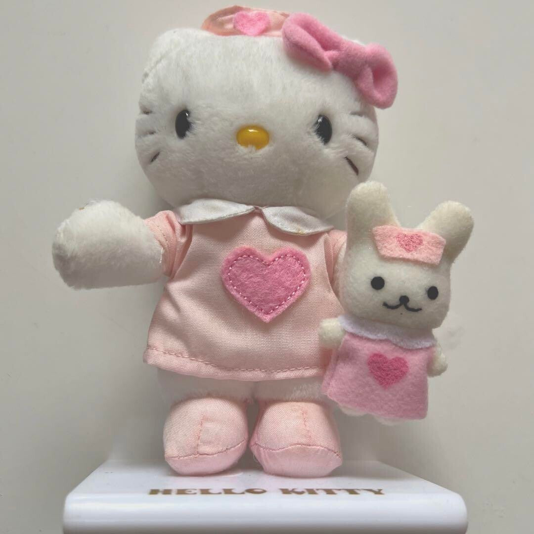 Sanrio Hello Kitty Nurse Plush Mascot Vintage Rare Unused JP
