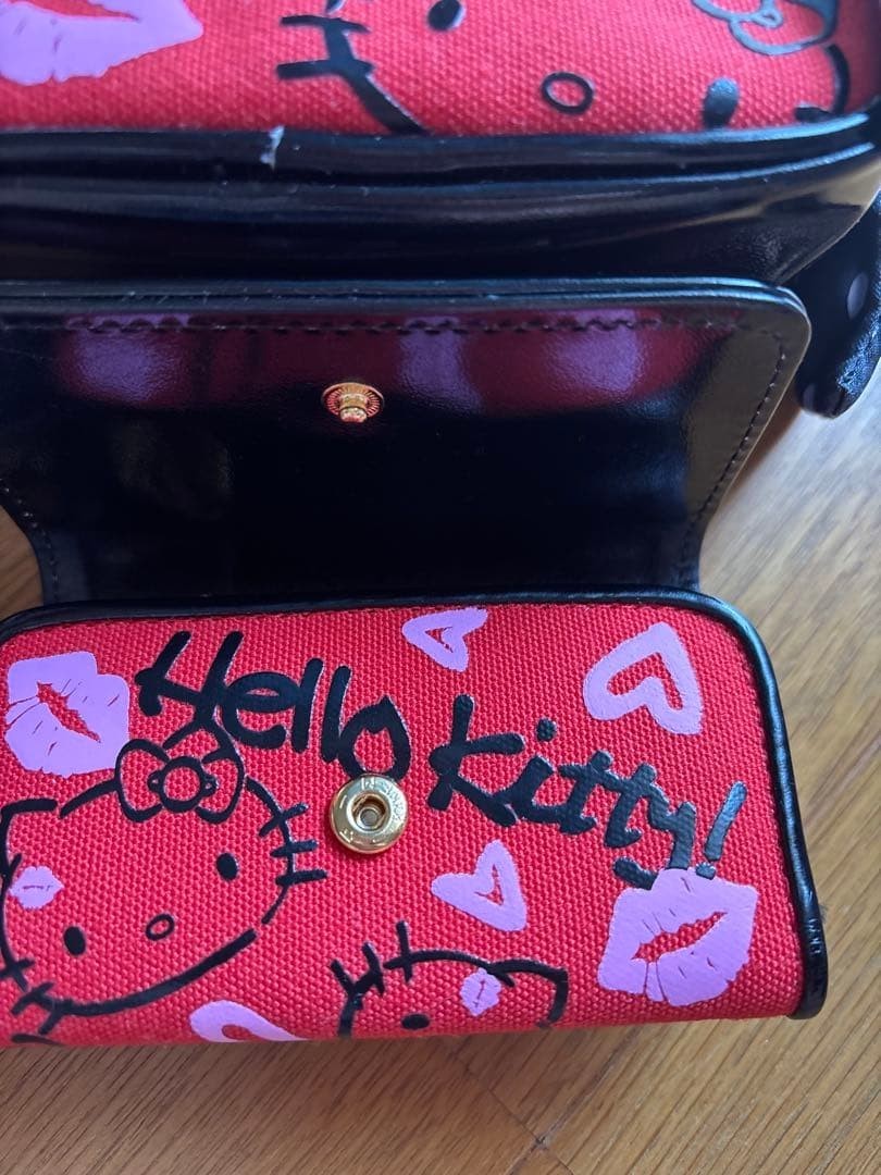 Hello Kitty Sanrio Rare Key Case Set Ribbon LipG